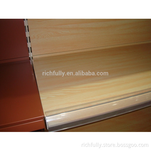 CE certificate low price large supermarket shelving in black or wood color